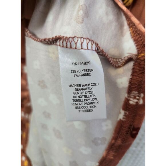 Planet Gold Women's Dress Size XS Brown Floral Print NWT Soft Church Work Career - Picture 5 of 5